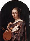 Frans Van Mieris Wall Art - Pictura (an allegory of painting)